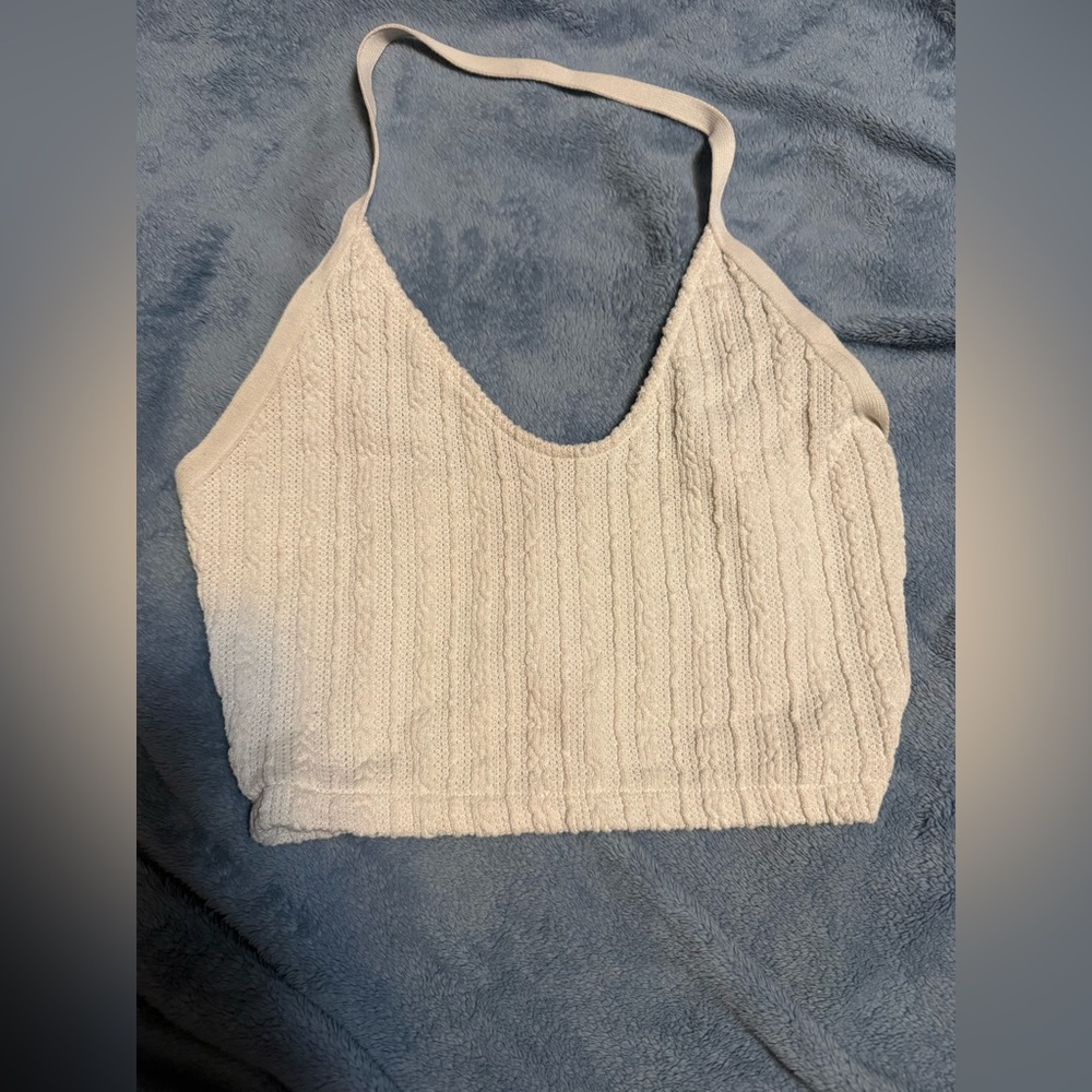White Knit Women's Top